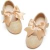 imageGINFIVE Toddler Girls Dress Shoes Mary Janes Ballerina Flats for Girls Shoes ToddlerGg14gold