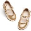 imageGINFIVE Toddler Girls Dress Shoes Mary Janes Ballerina Flats for Girls Shoes ToddlerGn27gold