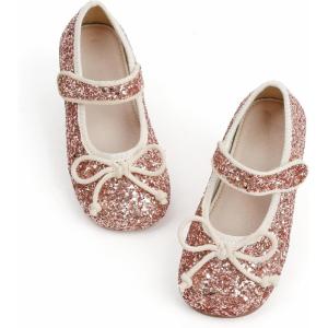 imageGINFIVE Toddler Girls Dress Shoes Little Girls Mary Janes Ballerina Flats Shoes ToddlerGf371pink