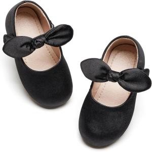 imageGINFIVE Toddler Girls Dress Shoes Little Girls Mary Janes Ballerina Flats Shoes ToddlerGn24black