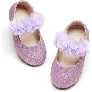 imageGINFIVE Toddler Girls Dress Shoes Little Girls Mary Janes Ballerina Flats Shoes ToddlerGn30purple