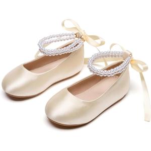 imageGINFIVE Toddler Girls Dress Shoes Little Girls Mary Janes Ballerina Flats Shoes ToddlerGn34  Yellow
