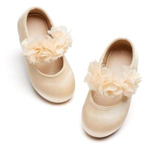 imageGINFIVE Toddler Girls Dress Shoes Little Girls Mary Janes Ballerina Flats Shoes ToddlerGn35  Yellow