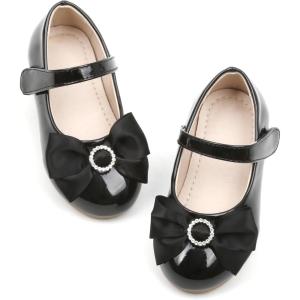 imageGINFIVE Toddler Girls Dress Shoes Mary Janes Ballerina Flats for Girls Shoes ToddlerGf389black