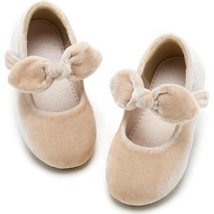 imageGINFIVE Toddler Girls Dress Shoes Mary Janes Ballerina Flats for Girls Shoes ToddlerGf93  Nude