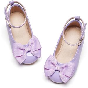 imageGINFIVE Toddler Girls Dress Shoes Mary Janes Ballerina Flats for Girls Shoes ToddlerGg13purple