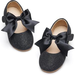 imageGINFIVE Toddler Girls Dress Shoes Mary Janes Ballerina Flats for Girls Shoes ToddlerGg14black