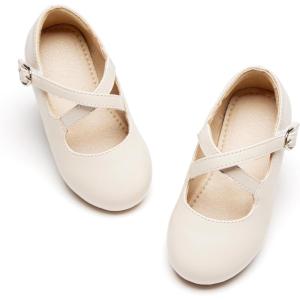 imageGINFIVE Toddler Girls Dress Shoes Mary Janes Ballerina Flats for Girls Shoes ToddlerGn22apricot