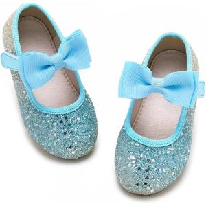 imageGINFIVE Toddler Girls Dress Shoes Mary Janes Ballerina Flats for Girls Shoes ToddlerGn26blue