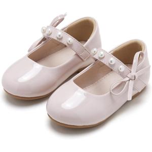 imageGINFIVE Toddler Girls Dress Shoes Mary Janes Ballerina Flats for Girls Shoes ToddlerGn27nude