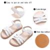 imageGINFIVE Toddler Girls Sandals Little Girls Kids Summer Shoes Toddler SandalsGf367white
