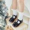 imageGINFIVE Toddler Girls Dress Shoes Little Kids Flats School Mary Janes ShoesGf395  Black