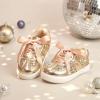 imageGINFIVE Toddler Girls Sneakers Little Girls Slip On Shoes Glitter Sneakers ToddlerGm10gold