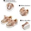 imageGINFIVE Toddler Girls Sneakers Little Girls Slip On Shoes Glitter Sneakers ToddlerGm10rose Gold