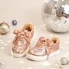imageGINFIVE Toddler Girls Sneakers Little Girls Slip On Shoes Glitter Sneakers ToddlerGm10rose Gold