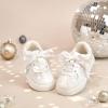 imageGINFIVE Toddler Girls Sneakers Little Girls Slip On Shoes Glitter Sneakers ToddlerGm10white