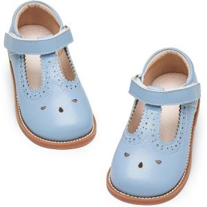 imageGINFIVE Toddler Girls Dress Shoes Little Kids Flats School Mary Janes ShoesGf392blue