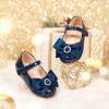 imageGINFIVE Toddler Girls Dress Shoes Mary Janes Ballerina Flats for Girls Shoes ToddlerGf389navy Blue