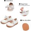 imageGINFIVE Toddler Little Girls Mary Janes Flats Girls Dress Shoes Kids ShoesGg08white