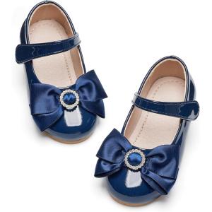 imageGINFIVE Toddler Girls Dress Shoes Mary Janes Ballerina Flats for Girls Shoes ToddlerGf389navy Blue