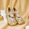 imageGINFIVE Toddler Girls Dress Shoes Little Girls Mary Janes Ballerina Flats Shoes ToddlerGf371gold