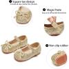 imageGINFIVE Toddler Girls Dress Shoes Little Girls Mary Janes Ballerina Flats Shoes ToddlerGf371gold