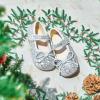 imageGINFIVE Toddler Girls Dress Shoes Little Girls Mary Janes Ballerina Flats Shoes ToddlerGf371silver