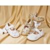 imageGINFIVE Toddler Girls Dress Shoes Little Girls Mary Janes Ballerina Flats Shoes ToddlerGf371white