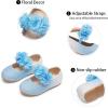 imageGINFIVE Toddler Girls Dress Shoes Little Girls Mary Janes Ballerina Flats Shoes ToddlerGg17blue