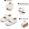imageGINFIVE Toddler Girls Dress Shoes Little Girls Mary Janes Ballerina Flats Shoes ToddlerGg17white
