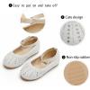 imageGINFIVE Toddler Girls Dress Shoes Little Girls Mary Janes Ballerina Flats Shoes ToddlerGh21  White