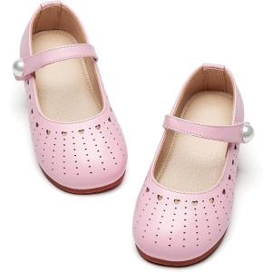 imageGINFIVE Toddler Girls Dress Shoes Little Girls Mary Janes Ballerina Flats Shoes ToddlerGg19pink