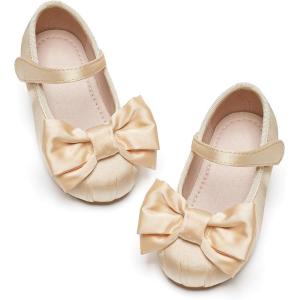 imageGINFIVE Toddler Girls Dress Shoes Little Girls Mary Janes Ballerina Flats Shoes ToddlerGn28yellow