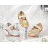 imageGINFIVE Toddler Girls Dress Shoes Little Girls Mary Janes Ballerina Flats Shoes ToddlerGa01gold