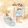 imageGINFIVE Toddler Girls Dress Shoes Little Girls Mary Janes Ballerina Flats Shoes ToddlerGf371blue