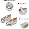 imageGINFIVE Toddler Girls MaryJane Little Girls Slip On Shoes Glitter Ballerina Flats ToddlerGa02silver