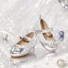 imageGINFIVE Toddler Girls MaryJane Little Girls Slip On Shoes Glitter Ballerina Flats ToddlerGa02silver