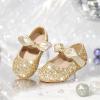 imageGINFIVE Toddler Girls MaryJane Little Girls Slip On Shoes Glitter Ballerina Flats ToddlerGa03gold