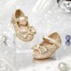imageGINFIVE Toddler Girls MaryJane Little Girls Slip On Shoes Glitter Ballerina Flats ToddlerGa04gold