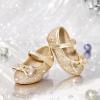 imageGINFIVE Toddler Girls MaryJane Little Girls Slip On Shoes Glitter Ballerina Flats ToddlerGa04gold