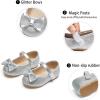 imageGINFIVE Toddler Girls MaryJane Little Girls Slip On Shoes Glitter Ballerina Flats ToddlerGa04silver