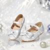 imageGINFIVE Toddler Girls MaryJane Little Girls Slip On Shoes Glitter Ballerina Flats ToddlerGa04silver