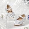 imageGINFIVE Toddler Girls MaryJane Little Girls Slip On Shoes Glitter Ballerina Flats ToddlerGa04silver