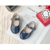 imageGINFIVE Toddler Girls MaryJane Little Girls Slip On Shoes Glitter Ballerina Flats ToddlerGg16navy Blue