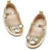 imageGINFIVE Toddler Girls MaryJane Little Girls Slip On Shoes Glitter Ballerina Flats ToddlerGa02gold