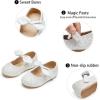 imageGINFIVE Toddler Girls Dress Shoes Little Girls Mary Janes Ballerina Flats Shoes ToddlerGa03white