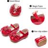 imageGINFIVE Toddler Girls Dress Shoes Little Girls Mary Janes Ballerina Flats Shoes ToddlerGg15red