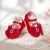 imageGINFIVE Toddler Girls Dress Shoes Little Girls Mary Janes Ballerina Flats Shoes ToddlerGg15red