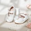 imageGINFIVE Toddler Girls Dress Shoes Little Girls Mary Janes Ballerina Flats Shoes ToddlerGg15white