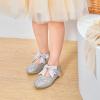 imageGINFIVE Toddler Girls Dress Shoes Little Girls Mary Janes Ballerina Flats Shoes ToddlerGl06silver